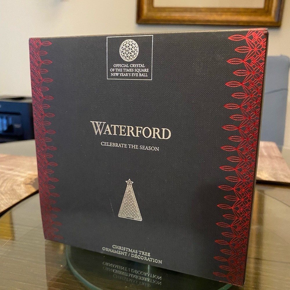 Waterford Festive Ornament Box with Red Accents